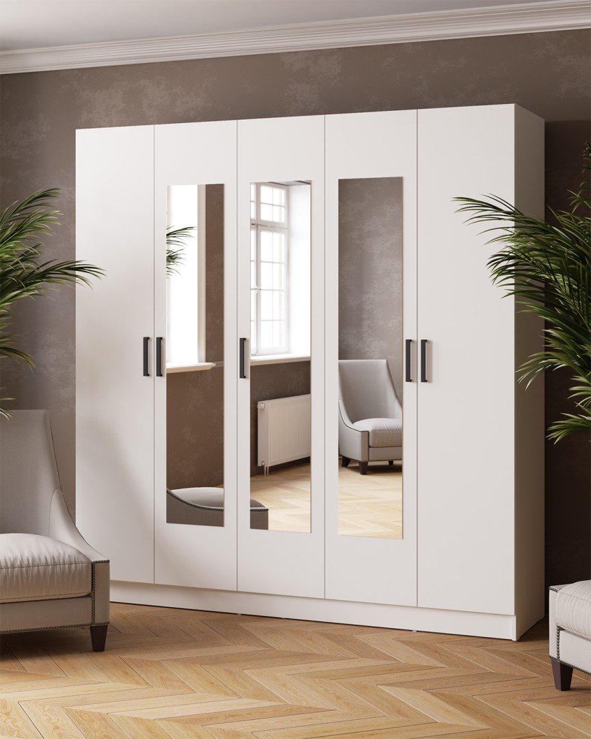 Шкаф 5 ств. "Ларс" с зеркалом