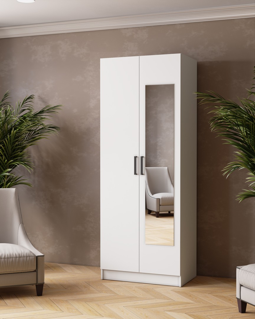 ​Шкаф 2-х ств. "Ларс" с зеркалом